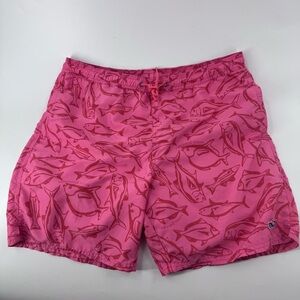 Vineyard Vines Pink and Red Swim Trunks with Relaxed Fit‎